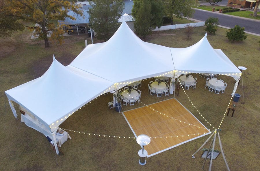 Luxury tent rental and shade structures for outdoor events in Dubai