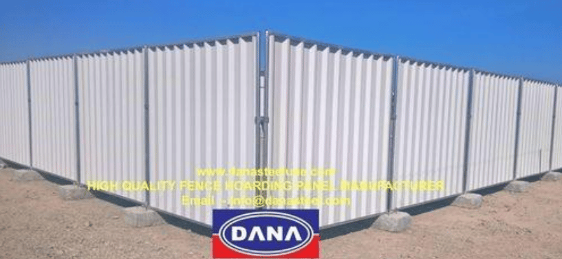 Corrugated metal fencing panels for construction and event sites