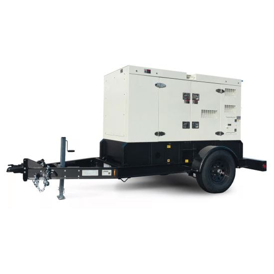 Industrial diesel generator rental for outdoor events and construction