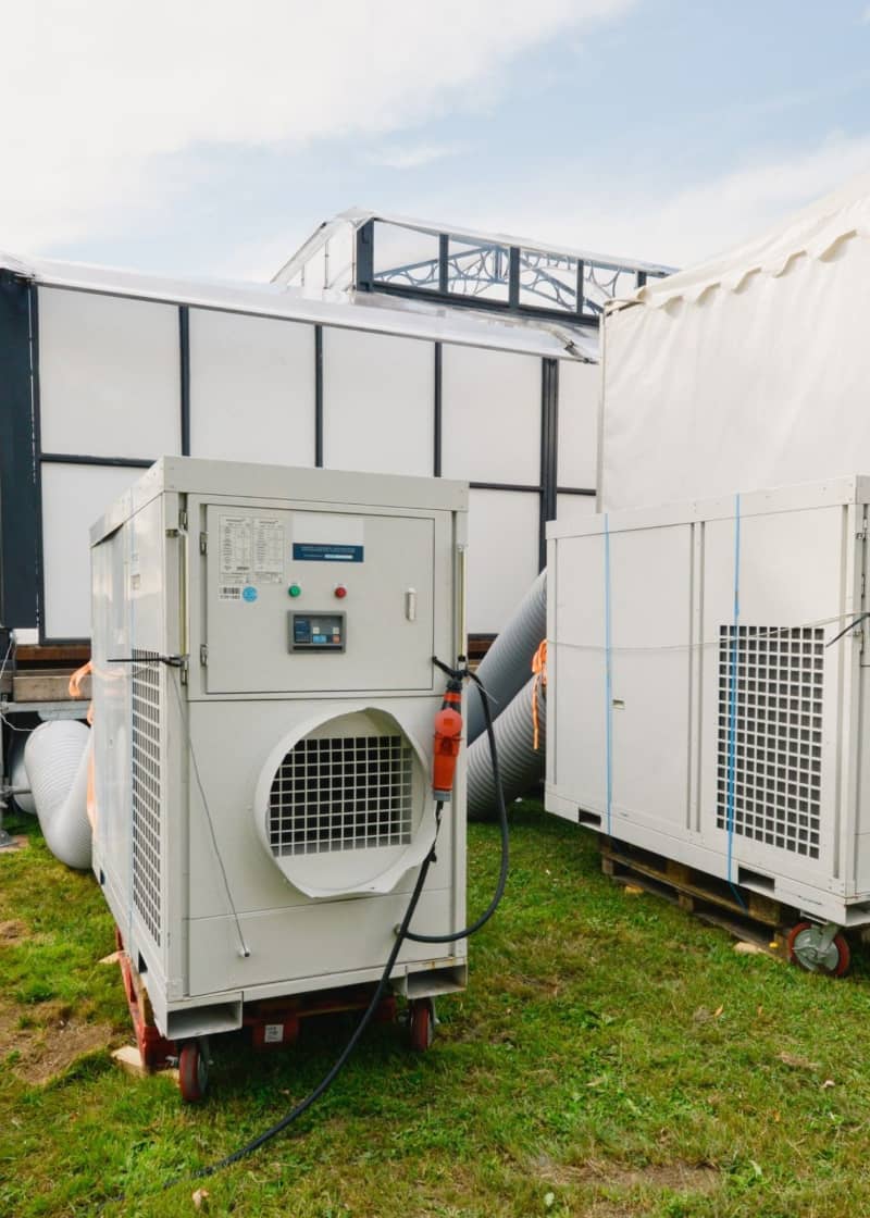 Portable industrial air conditioner rental for outdoor event cooling