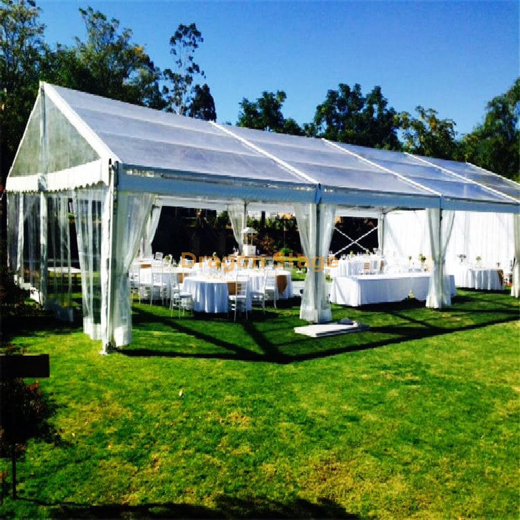 Clear span aluminum marquee tent for weddings and large events