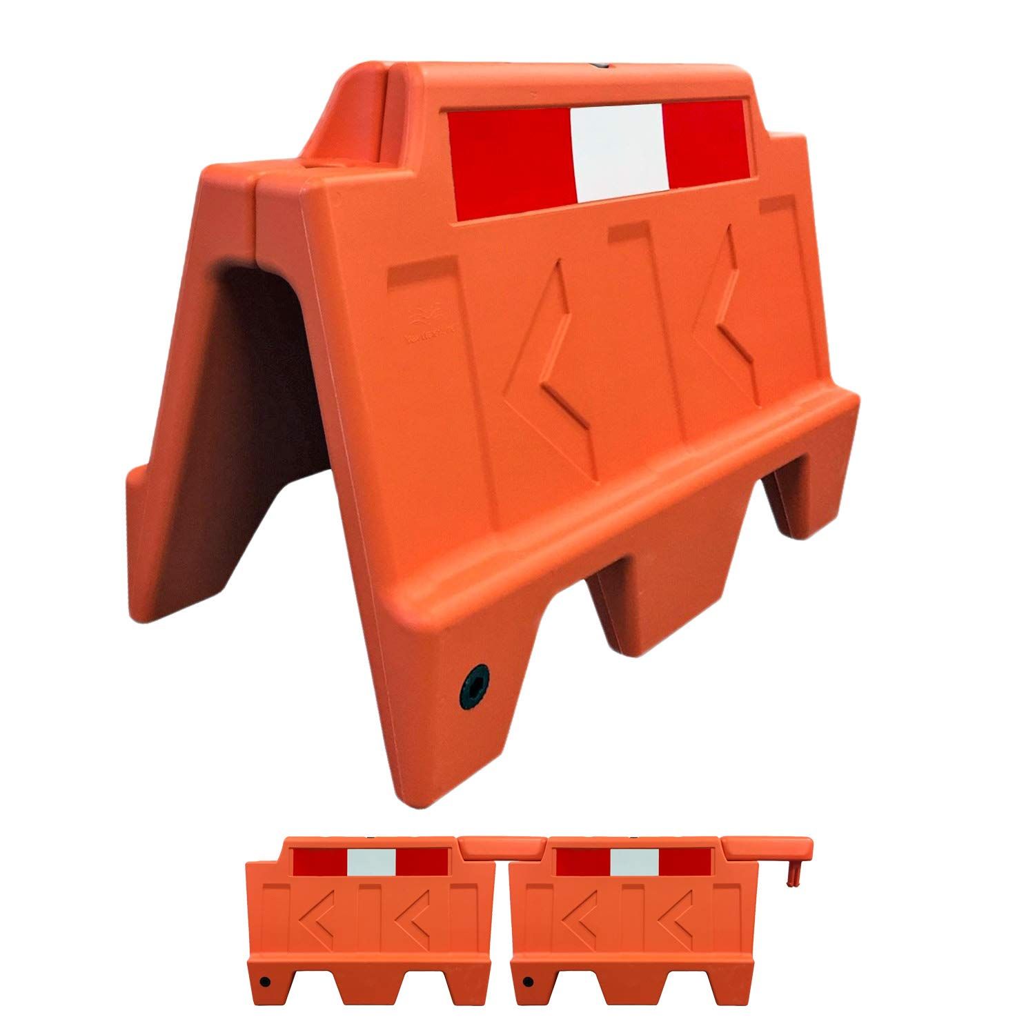 Water-filled plastic safety barriers for traffic and event management