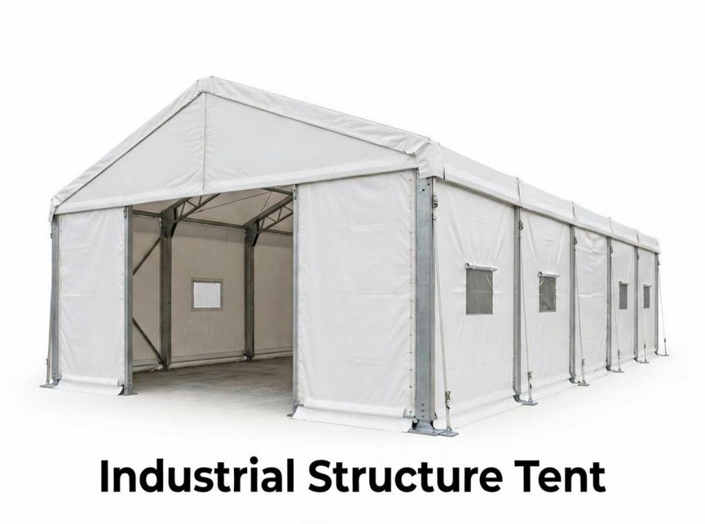 White industrial structure tent by Mahraj Industries - leading tent manufacturer in UAE