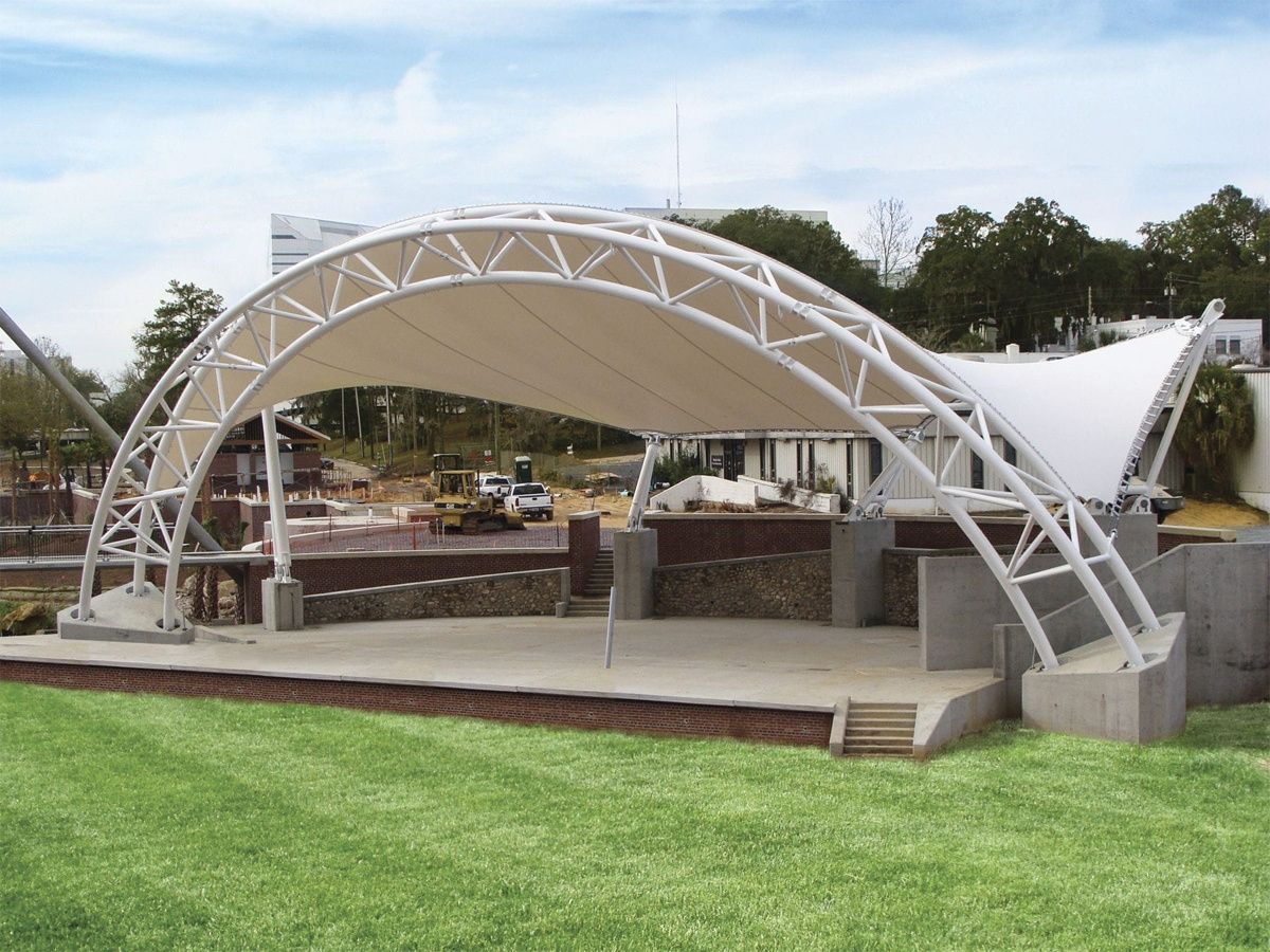 Amphitheater tensile structures UAE - large span amphitheater tensile shade roof for outdoor venues in Dubai